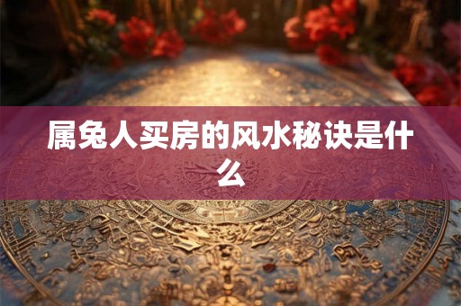 属兔人买房的风水秘诀是什么 属兔人买房的风水秘诀是什么