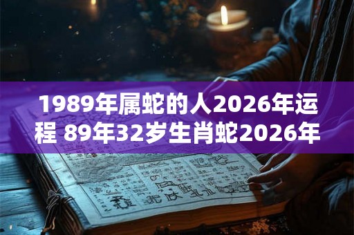 1989年属蛇的人2026年运程 89年32岁生肖蛇2026年运势