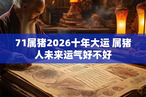 71属猪2026十年大运 属猪人未来运气好不好