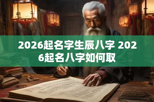 2026起名字生辰八字 2026起名八字如何取