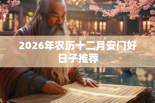 2026年农历十二月安门好日子推荐