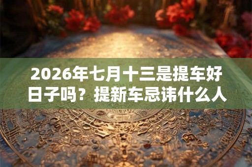 2026年七月十三是提车好日子吗？提新车忌讳什么人坐