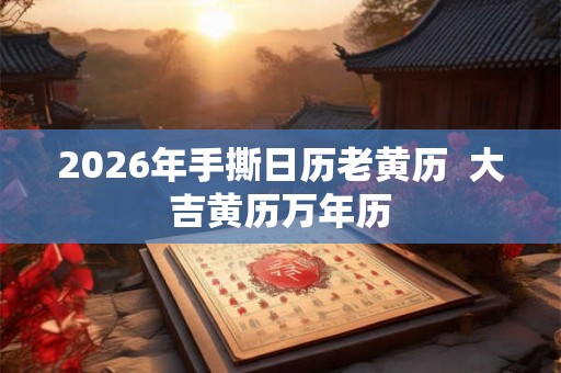 2026年手撕日历老黄历  大吉黄历万年历