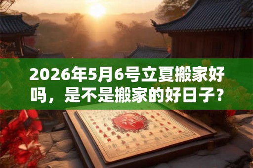 2026年5月6号立夏搬家好吗,是不是搬家的好日子? 2026年5月6号立夏搬家好吗,是不是搬家的好日子?