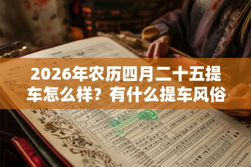 2026年农历四月二十五提车怎么样？有什么提车风俗？