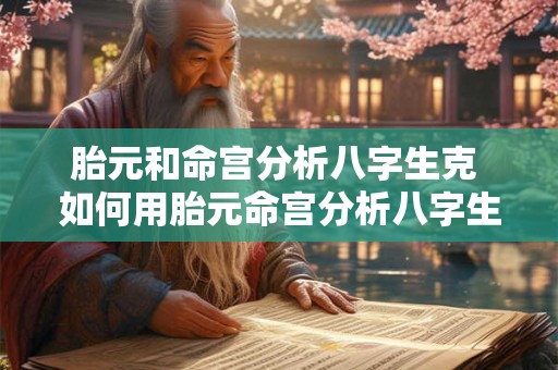 胎元和命宫分析八字生克 如何用胎元命宫分析八字生克