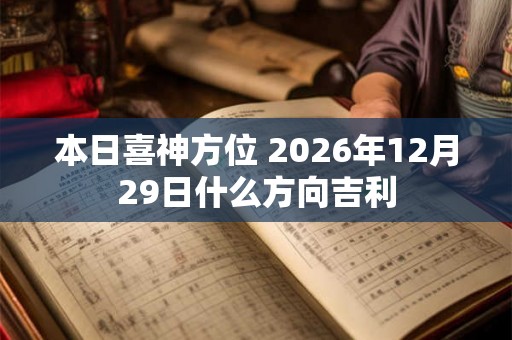 本日喜神方位 2026年12月29日什么方向吉利 本日喜神方位 2026年12月29日什么方向吉利