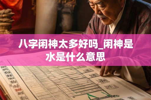 八字闲神太多好吗_闲神是水是什么意思 八字闲神太多好吗_闲神是水是什么意思