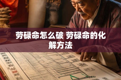 劳碌命怎么破 劳碌命的化解方法 劳碌命怎么破 劳碌命的化解方法
