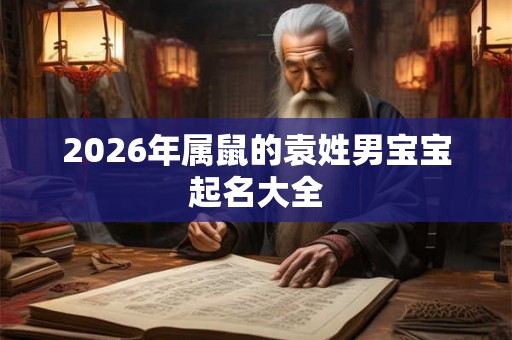 2026年属鼠的袁姓男宝宝起名大全