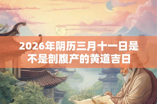 2026年阴历三月十一日是不是剖腹产的黄道吉日