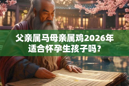 父亲属马母亲属鸡2026年适合怀孕生孩子吗? 父亲属马母亲属鸡2026年适合怀孕生孩子吗?