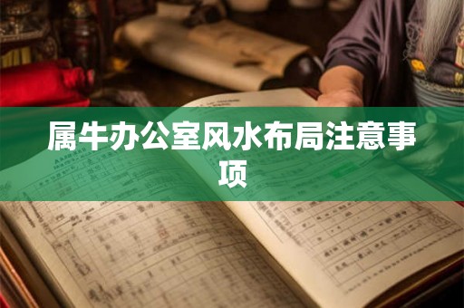 属牛办公室风水布局注意事项