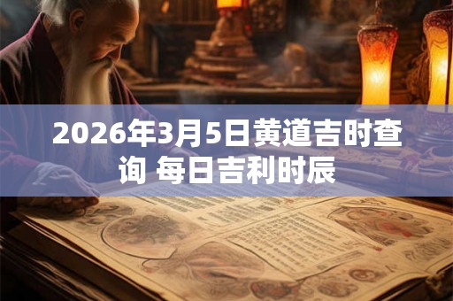 2026年3月5日黄道吉时查询 每日吉利时辰