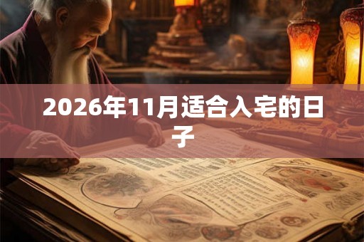 2026年11月适合入宅的日子
