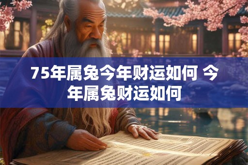 75年属兔今年财运如何 今年属兔财运如何 75年属兔今年财运如何 今年属兔财运如何