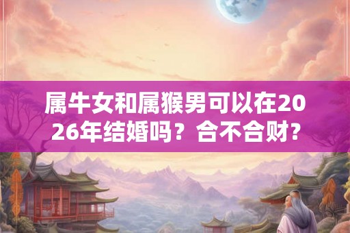 属牛女和属猴男可以在2026年结婚吗？合不合财？