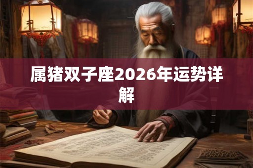 属猪双子座2026年运势详解