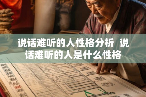 说话难听的人性格分析  说话难听的人是什么性格