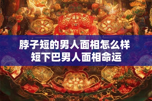 脖子短的男人面相怎么样 短下巴男人面相命运