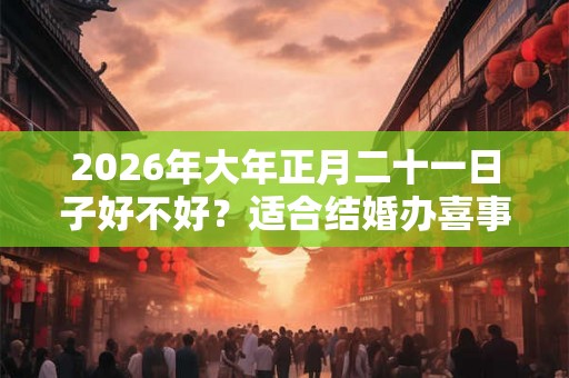 2026年大年正月二十一日子好不好？适合结婚办喜事吗？