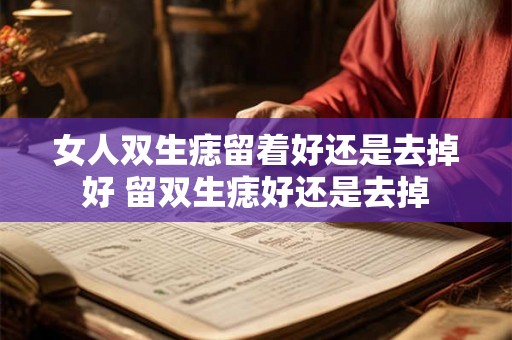 女人双生痣留着好还是去掉好 留双生痣好还是去掉