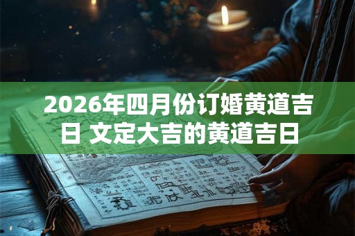 2026年四月份订婚黄道吉日 文定大吉的黄道吉日