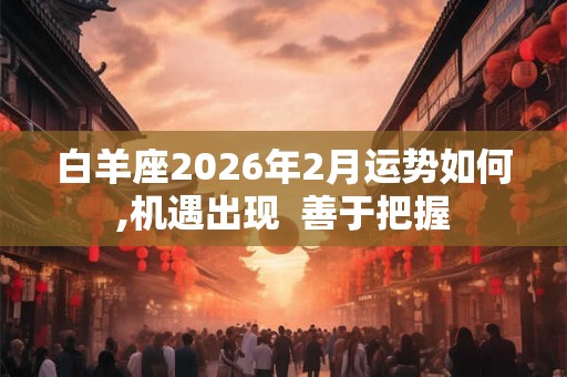 白羊座2026年2月运势如何,机遇出现  善于把握