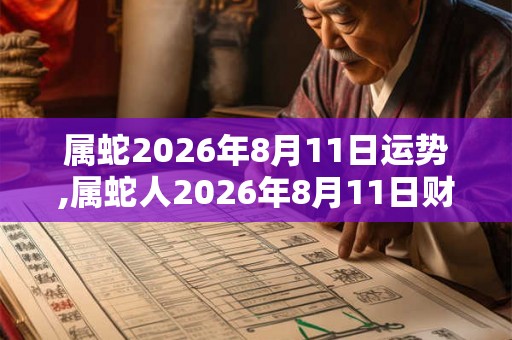 属蛇2026年8月11日运势,属蛇人2026年8月11日财运,生肖蛇2026年8月11日运势