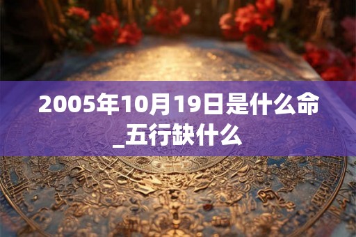 2005年10月19日是什么命_五行缺什么
