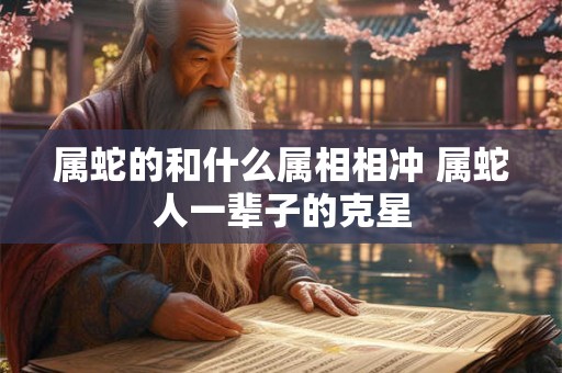 属蛇的和什么属相相冲 属蛇人一辈子的克星