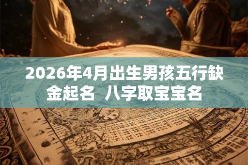 2026年4月出生男孩五行缺金起名  八字取宝宝名