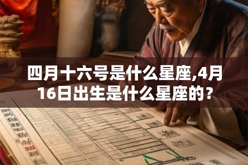 四月十六号是什么星座,4月16日出生是什么星座的？