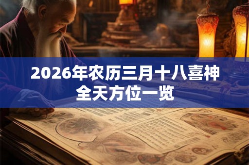 2026年农历三月十八喜神全天方位一览