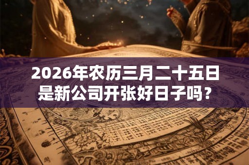 2026年农历三月二十五日是新公司开张好日子吗? 2026年农历三月二十五日是新公司开张好日子吗?