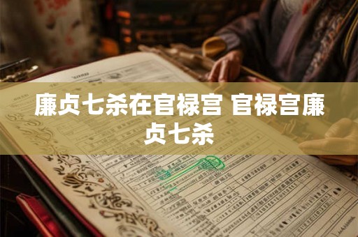 廉贞七杀在官禄宫 官禄宫廉贞七杀