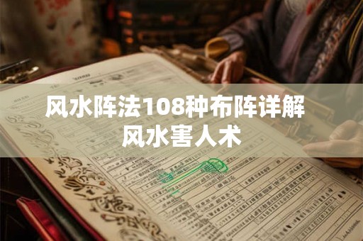风水阵法108种布阵详解  风水害人术