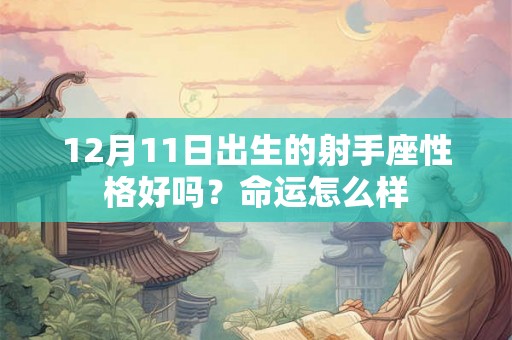 12月11日出生的射手座性格好吗？命运怎么样