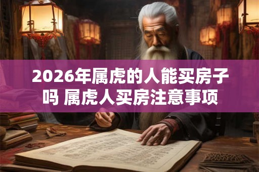 2026年属虎的人能买房子吗 属虎人买房注意事项