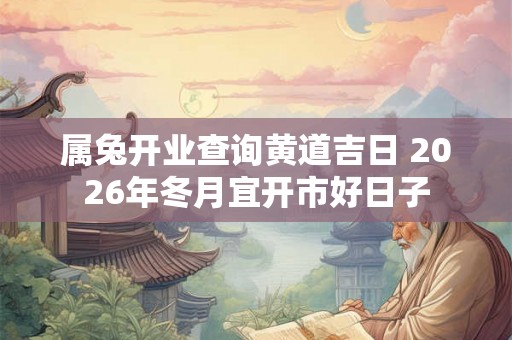 属兔开业查询黄道吉日 2026年冬月宜开市好日子