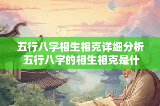 五行八字相生相克详细分析 五行八字的相生相克是什么