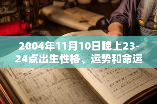 2004年11月10日晚上23-24点出生性格、运势和命运