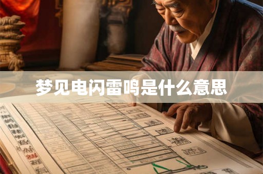 梦见电闪雷鸣是什么意思
