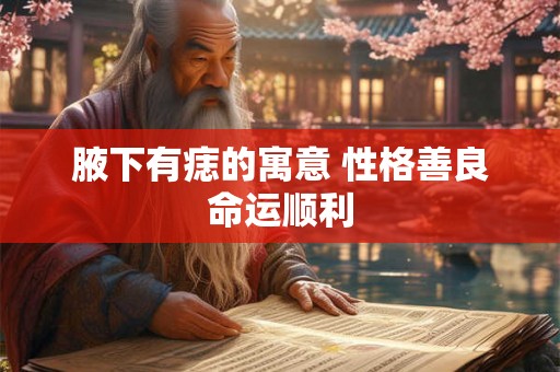 腋下有痣的寓意 性格善良命运顺利 腋下有痣的寓意 性格善良命运顺利
