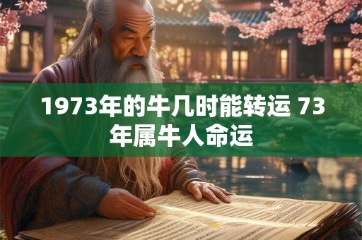 1973年的牛几时能转运 73年属牛人命运