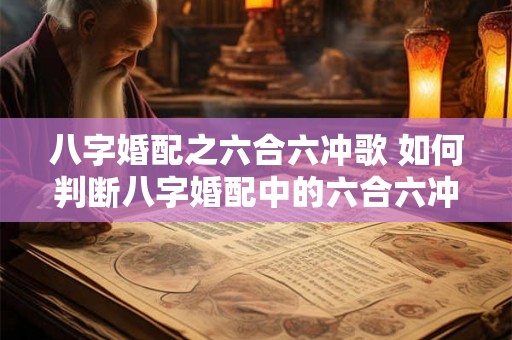 八字婚配之六合六冲歌 如何判断八字婚配中的六合六冲