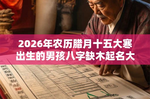 2026年农历腊月十五大寒出生的男孩八字缺木起名大全 2026年农历腊月十五大寒出生的男孩八字缺木起名大全