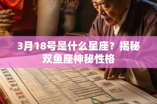 3月18号是什么星座?揭秘双鱼座神秘性格 3月18号是什么星座?揭秘双鱼座神秘性格