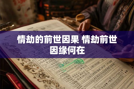 情劫的前世因果 情劫前世因缘何在