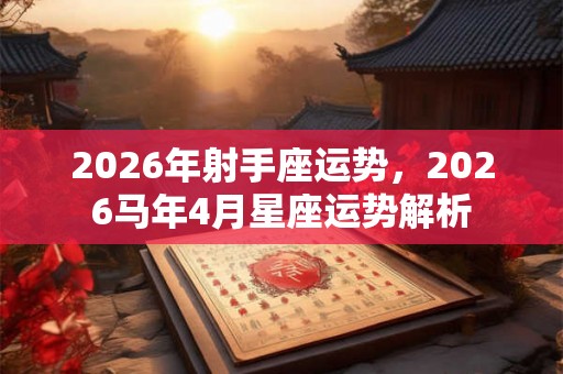 2026年射手座运势,2026马年4月星座运势解析 2026年射手座运势,2026马年4月星座运势解析